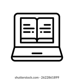 Study Program Vector outline icon. Eps10 file 