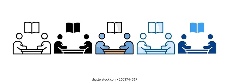 Study Session Icon Set Multiple Style Collection