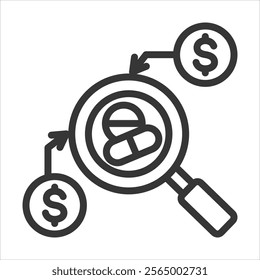 Study Sponsor Outline Icon Vector Illustration