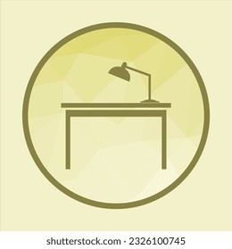 study table furniture icon, vector logo icon