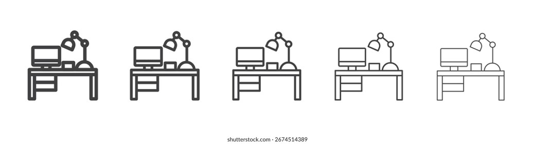 Study table icon design, logo, app, UI. Vector illustration, EPS