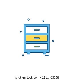 Study table icon design vector 