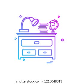 Study table icon design vector