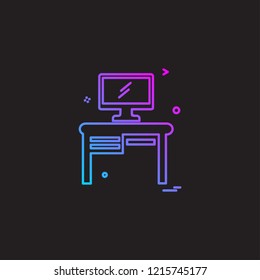 Study table icon design vector