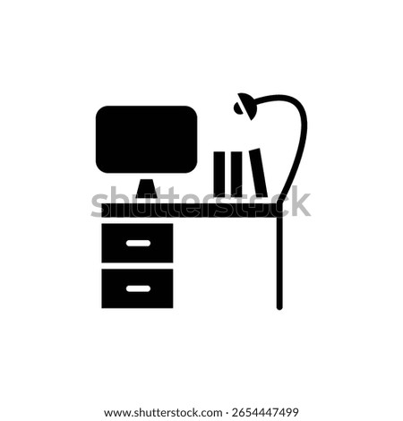 Study table icon logo sign set vector outline