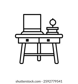 Study table icon vector illustration