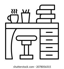 Study Table icon vector image. Can also be used for web apps, mobile apps and print media.
