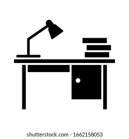 Study table icon vector sign and symbols on trendy design