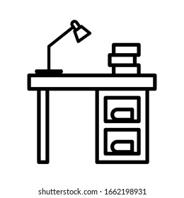 Study table icon vector sign and symbols on trendy design