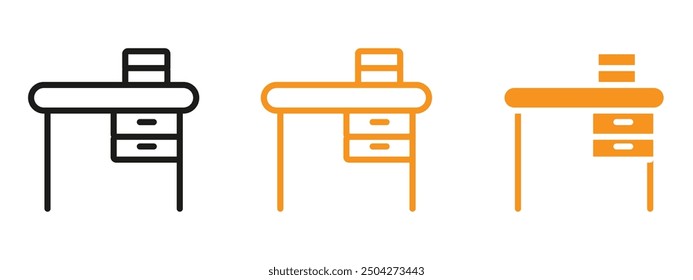 Study table icon web design in vector