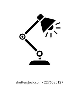 study table lamp fill icon vector. School design element, web or mobile ui-ux design icon