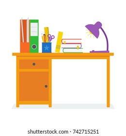 Study Table Vector Design Illustration