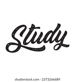study text on white background.
