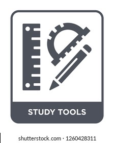 study tools icon vector on white background, study tools simple element illustration