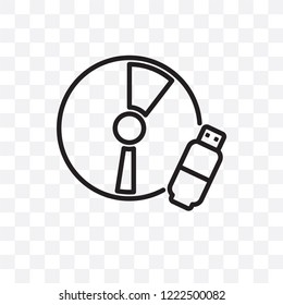 Study tools vector linear icon isolated on transparent background, Study tools transparency concept can be used for web and mobile