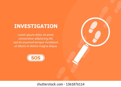 The study of traces on the orange background and the text on the left is written.