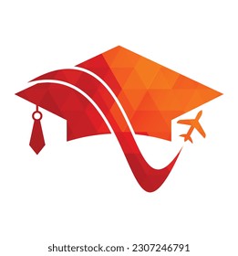 Study travel logo design vector. Travel School Education Logo Design Element.	