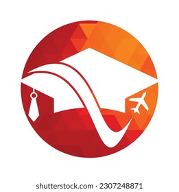 Study Reise Logo Design Vektor. Logo-Design-Element für die Reiseschulbildung	