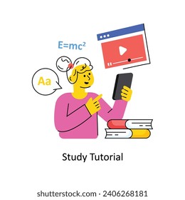 Study Tutorial vector Filled outline Design illustration. Symbol on White background EPS 10 File 