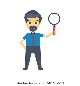 study vector flat color icon 