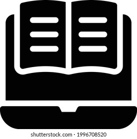 study vector glyph flat icon