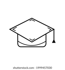 Study vector icon. Academic cap icon isolated on white background.