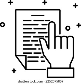 Study vector icon on transparent background. Outline Study vector icon