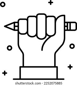 Study vector icon on transparent background. Outline Study vector icon