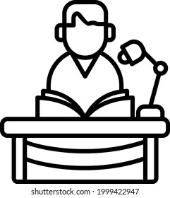 Study Vector Line Icon Design
