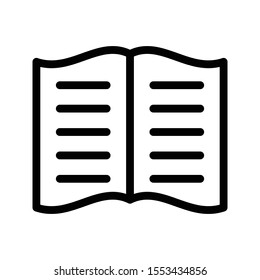 study vector thin line icon