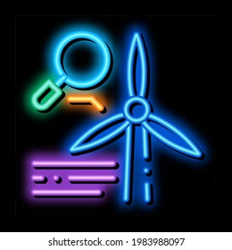 study of windmill neon light sign vector. Glowing bright icon study of windmill sign. transparent symbol illustration