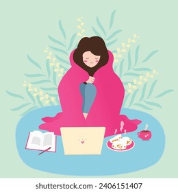 Study in winter in much harder without a blanket, hot tea and snacks.
