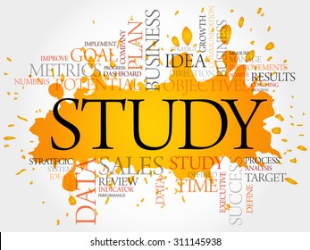 Study word cloud, business concept