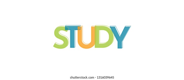 Study Word Concept Study Use Cover Stock Vector (Royalty Free ...