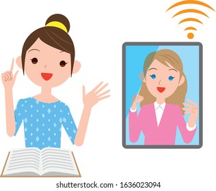 タブレット 日本人 子供 のイラスト素材 画像 ベクター画像 Shutterstock