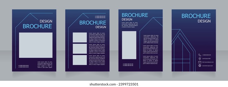 Studying architecture in university blank brochure design. Template set with copy space for text. Premade corporate reports collection. Editable 4 paper pages