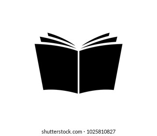 Studying with Book Symbol Icon Logo Vector