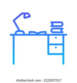 Diseño de iconos de degradado de línea de escritorio de estudio