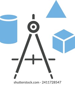Studying Geometry icon vector image. Suitable for mobile application web application and print media.