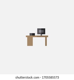 Studium der Symbol-Vektorillustration-Illustrator-Zeichen