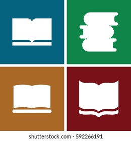 studying icons set. Set of 4 studying filled icons such as 