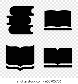 Studying icons set. set of 4 studying filled icons such as