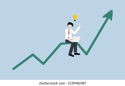 Studying Insight And Being Well Prepared For Investment, Financial Research, Or Market Analysis Concept. Smart Businessman Investor Study Information Carefully For Forecast Market Graph Direction. 