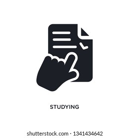 studying isolated icon. simple element illustration from e-learning and education concept icons. studying editable logo sign symbol design on white background. can be use for web and mobile