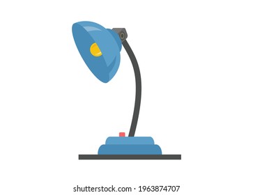 Estudiando la lámpara. ilustración plana simple