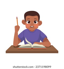 studying man knowledge isolated character