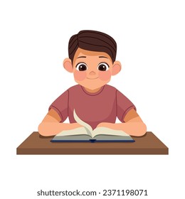 Mann mit einem Lehrbuch einzeln studieren