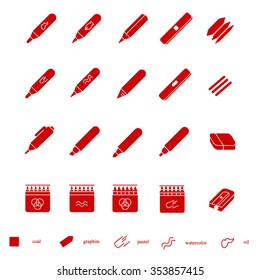 Stuff for graphic as glyph icons / There are some types of stuff for graphic arts