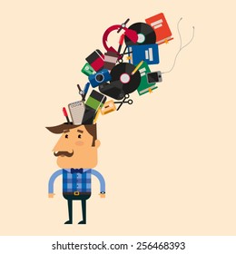 Stuff in hipster's head