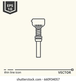 "Stuff for weed smokers" series, vector single icon (logo).  thin line style. EPS 10. 